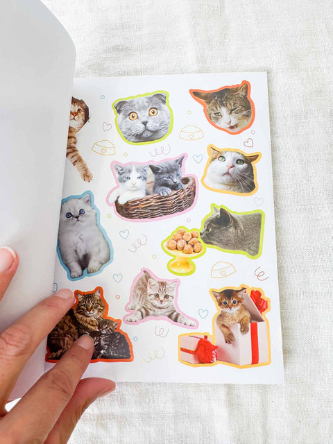 Livre stickers Funny cat
