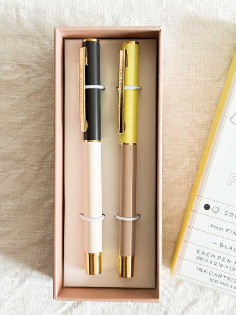 Lot 2 stylos - Off white & taupe