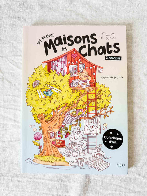 Les petites maisons des chats à colorier