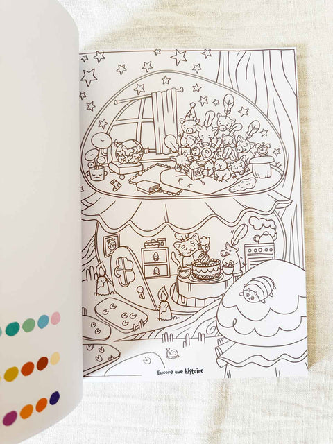 Les petites maisons des chats à colorier