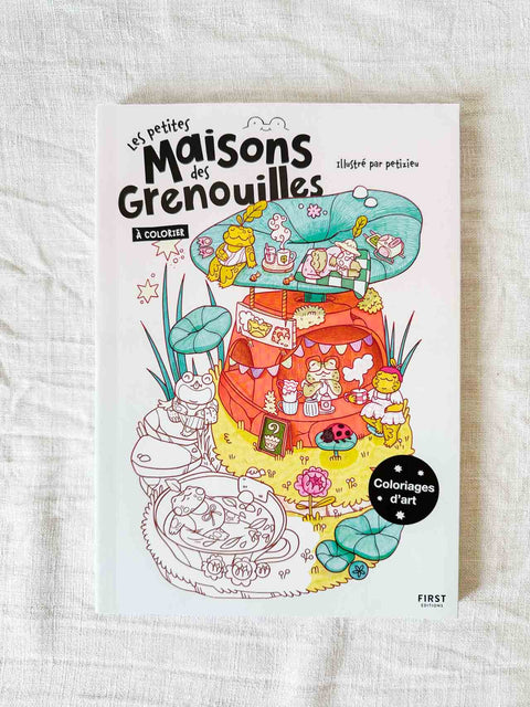 Les petites maisons des grenouilles à colorier
