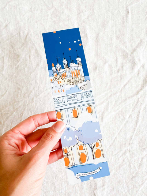 Marque page - Lyon sous la neige