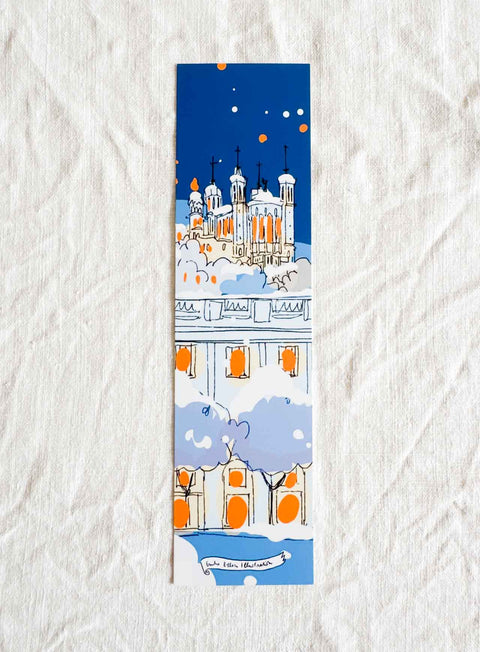 Marque page - Lyon sous la neige