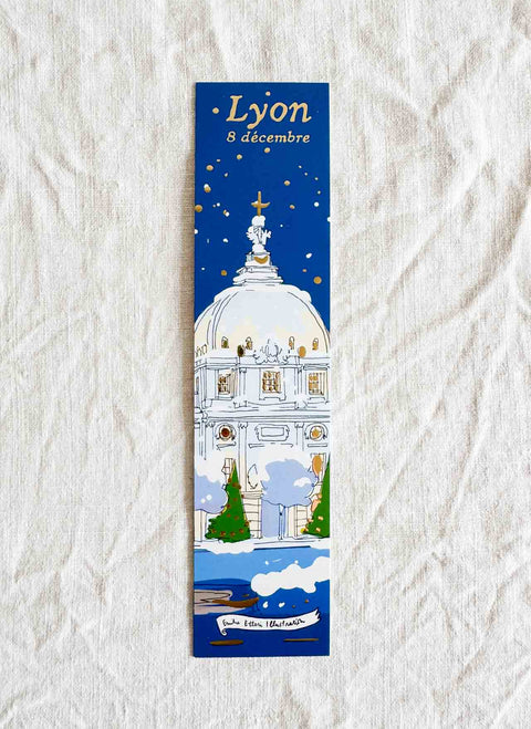Marque page - Lyon sous la neige