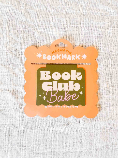 Marque page magnétique Book club babe vert
