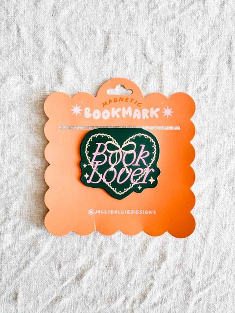 Marque page aimanté - Book lover Vert