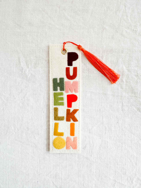 Marque page Feutrine - Hello Pumpkin
