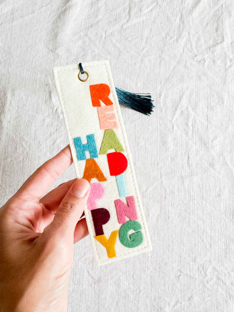 Marque page Feutrine - Happy reading