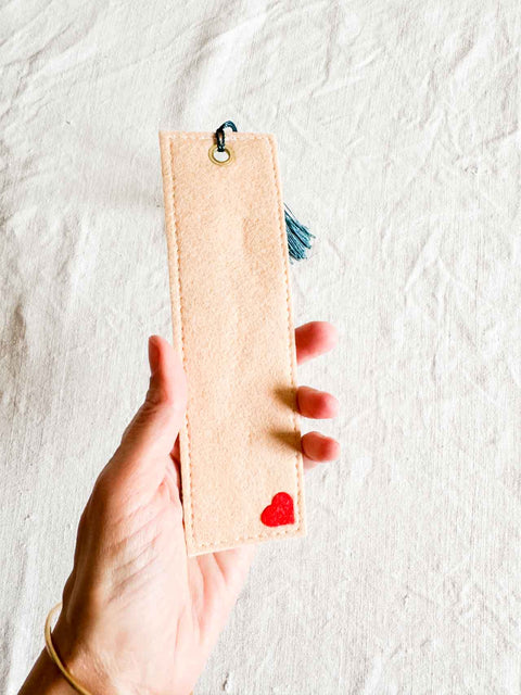 Marque page Feutrine - Happy reading