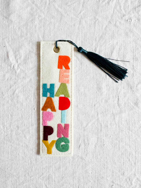 Marque page Feutrine - Happy reading