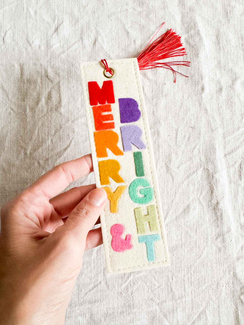 Marque page Feutrine Merry & bright  2