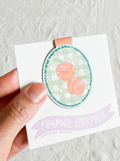 Marque page magnétique - Pic nic Peach