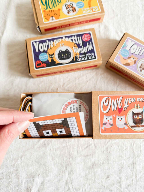 Mini kit porte-clé à broder Animaux