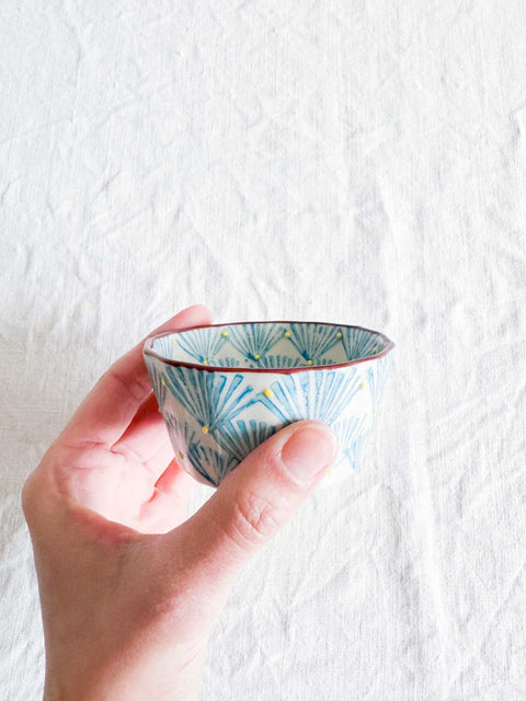 Moule à muffin Art déco Eventail Bleu