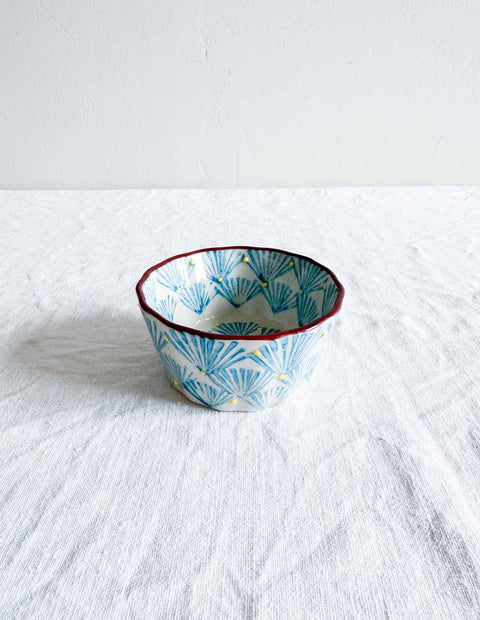 Moule à muffin Art déco Eventail Bleu