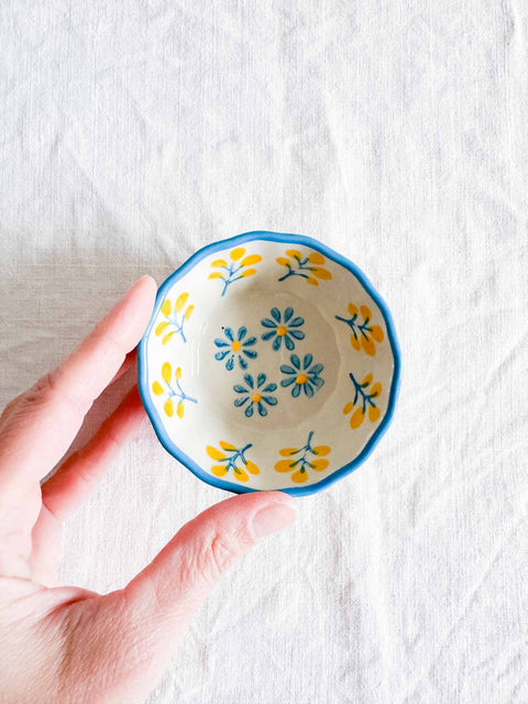 Moule à muffin Floral Bleu Jaune