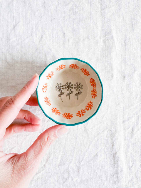 Moule à muffins Floral Turquoise Orange