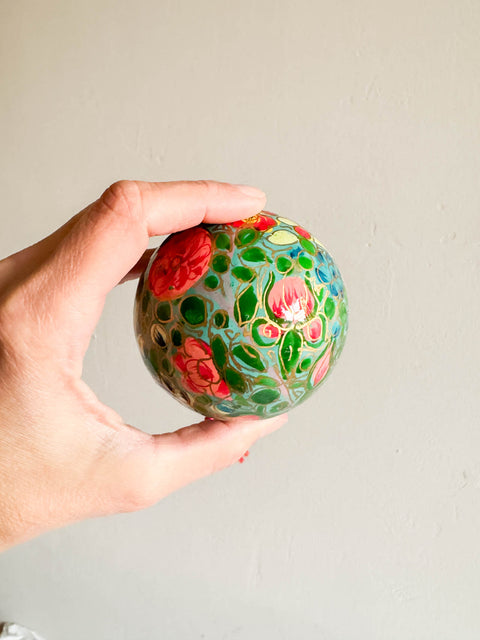 Ornement Boule - Indienne Turquoise Bleu