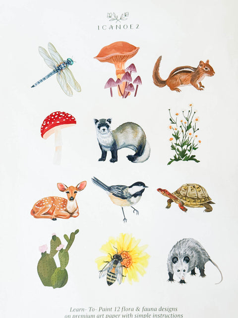 Paint book à la gouache Faune & flore