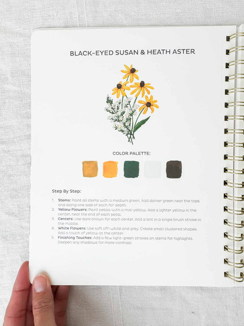 Paint book à la gouache Fleurs