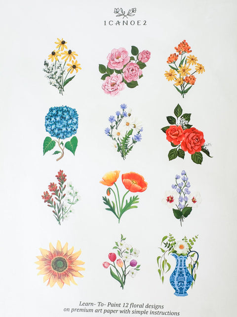 Paint book à la gouache Fleurs
