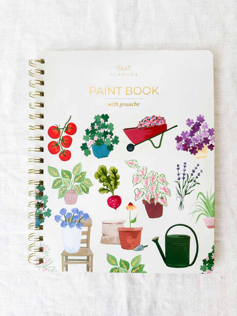 Paint book à la gouache Jardins