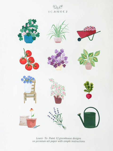 Paint book à la gouache Jardins