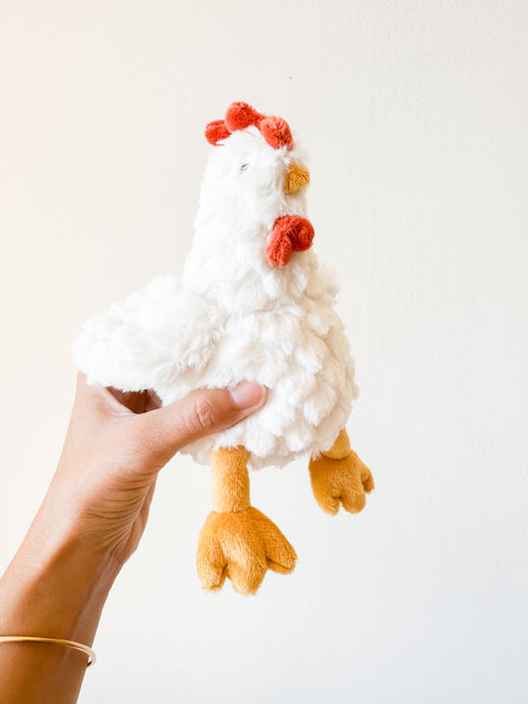 Peluche poule - Blanc pm