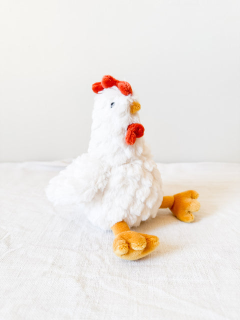 Peluche poule - Blanc pm