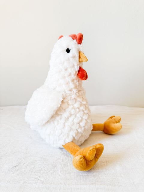 Peluche poule blanc gm