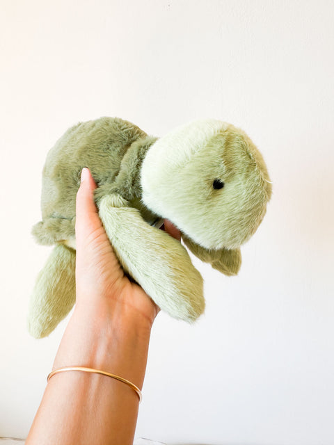 Peluche tortue verte