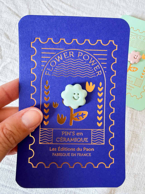 Pin's Smiley fleur