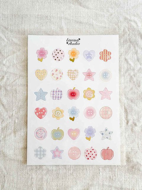 Planche de stickers Boutons
