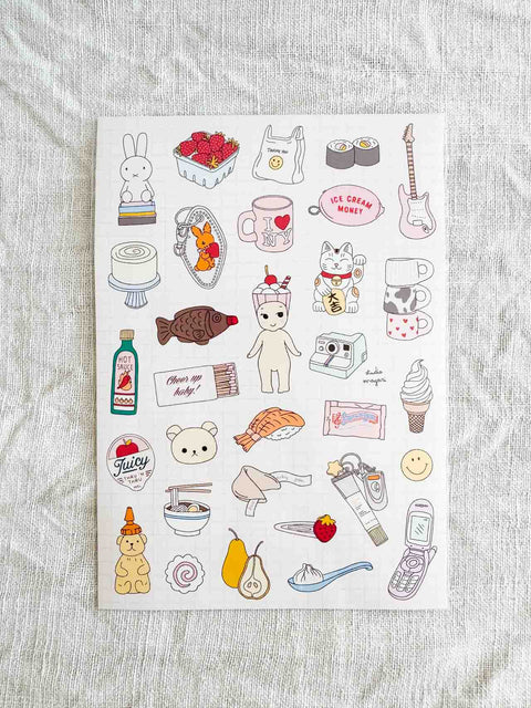 Planche stickers Trinket girl A5