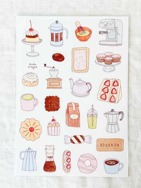 Planche stickers A5 Pour le café