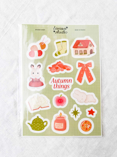 Planche de stickers Autumn things