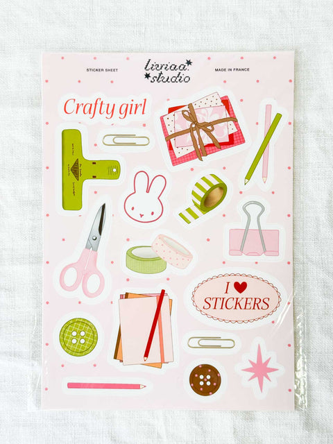 Planche de stickers Crafty girl