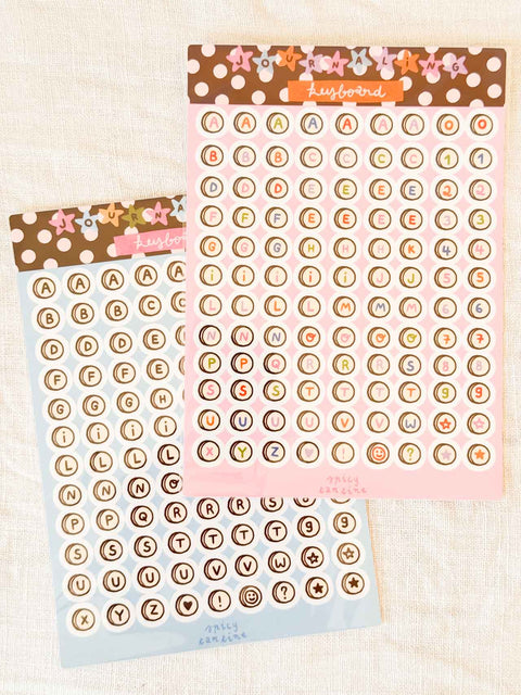 Planche de stickers Keybord