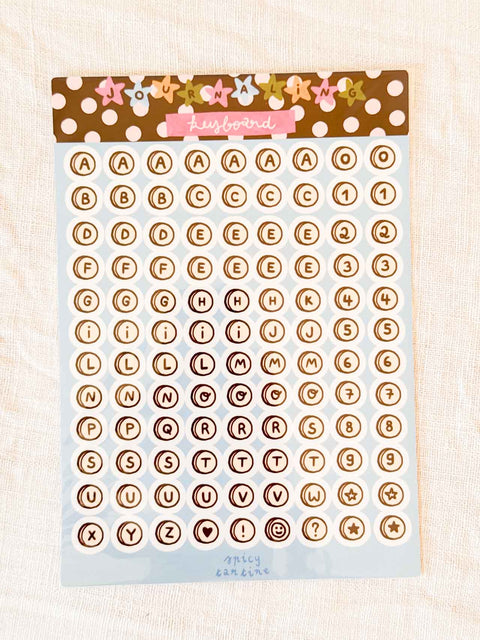 Planche de stickers Keybord