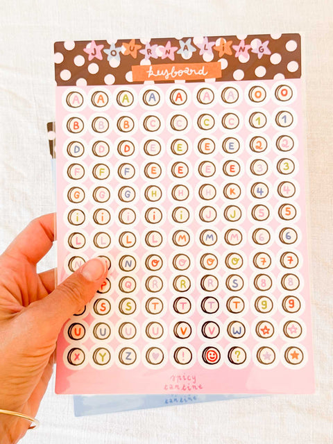 Planche de stickers Keybord