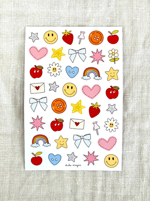 Planche stickers A6 Petites choses