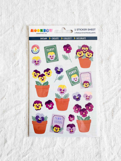 Stickers - Pocketful of pansies
