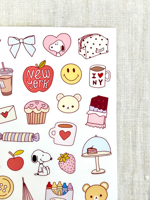 Planche Stickers Girl's best friends A5