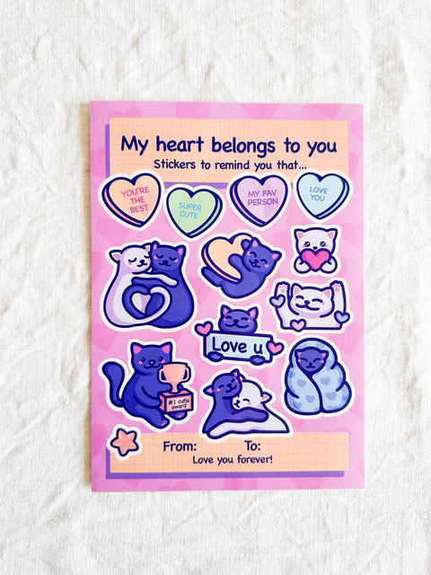Planche Stickers - My heart belong to you