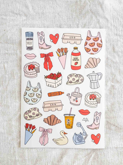 Planche Stickers A5 Spring