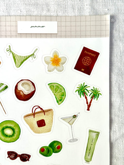 Planche Stickers Summer