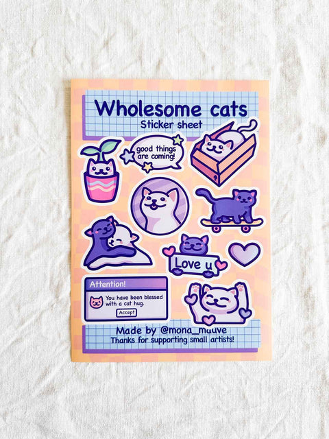 Planche Stickers - Wholesome cats