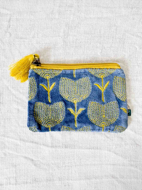 Pochette Floral Velvet PM