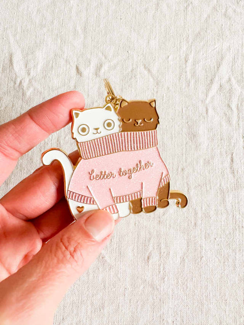 Porte clé 2 cat in sweater