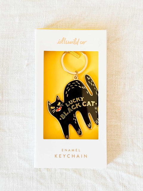 Porte clé Lucky black cat